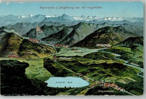 82435 W8117 Bayersoien Gebrauchsspuren sign. Felle, E. Vogelschau