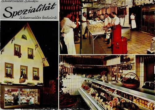 W7804 Unterglottertal Metzgerei Herstellung von Schwarzwälder Bratwürste und der Laden Fleischerei