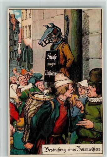 Bestrafung eines Zotenreißers - Litho - Nürnberg