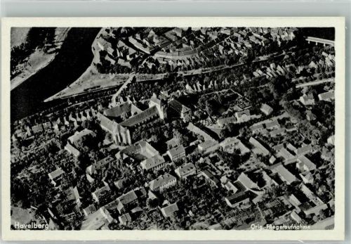 Havelberg 1940 Fliegeraufnahme des Ortes mit Dom Sankt Marien
