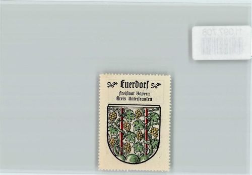 Euerdorf Vignette Wappen Kaffee Hag ca 1920-1940 Trauben
