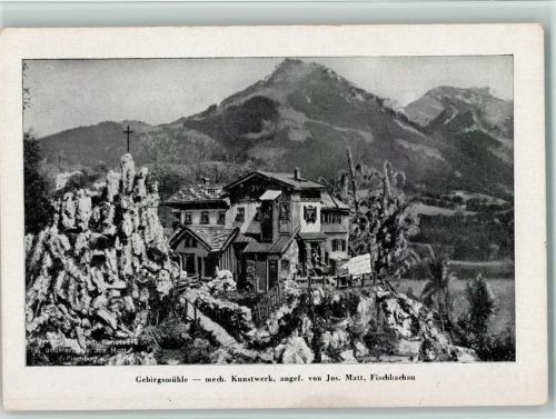 Gebirgsmühle - mechanisches Kunstwerk AK