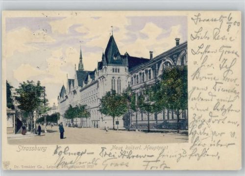 Strassburg Hauptpost 1900 AK