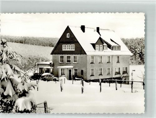 57339 W5927 Benfe Foto AK Gasthaus Pension Zum Ederkopf Winter