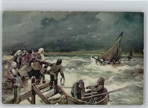 Berufe - Serie 555 - Wilde Brandung - 1921 AK