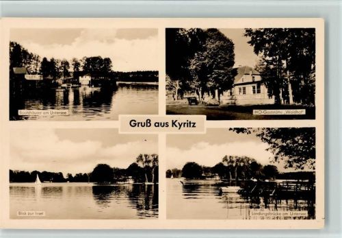 Kyritz Bootshäuser am Untersee Insel HO-Gaststätte Waldhof Landungsbrücke am Untersee