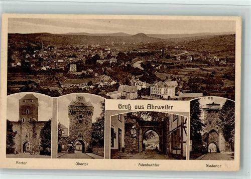 53474 W5483 Ahrweiler - Gesamtansicht Ahrtor Obertor Adenbachtor Niedertor Mehrfachaufnahme