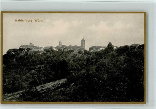 Waldenburg Ortsansicht Goldrahmen
