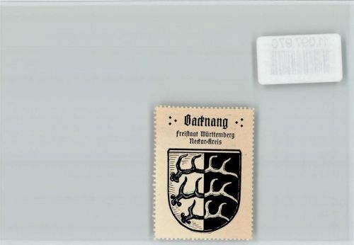 Backnang Vignette Wappen Kaffee Hag ca 1920-1940