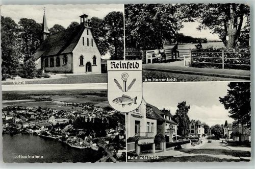 Reinfeld Kirche Am Herrenteich Luftaufnahme Bahnhofstraße Wappen 4-Bildaufnahme