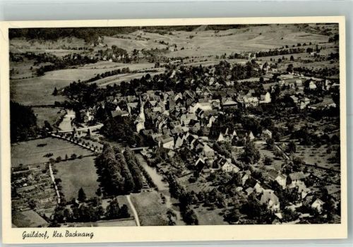 Gaildorf Fliegeraufnahme des Ortes mit Ev. Stadtkirche
