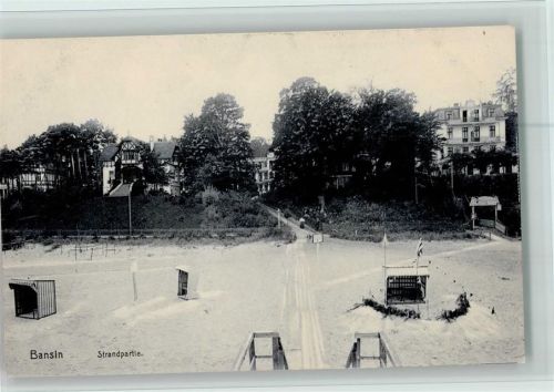 Seebad Bansin Strandpartie mit Stradkörben