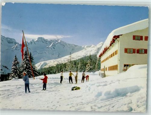 Oberstdorf Naturfreunde Ferienheim Kanzelwandhaus am Fellhorn Winteraufnahme