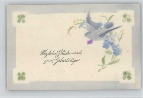 Eine Schwalbe und vergissmeinnicht 1909 AK