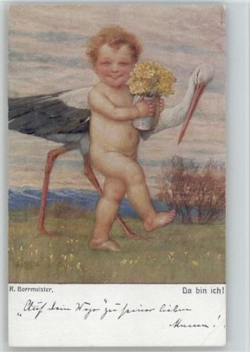 Baby und der Storch - Verlag Wolff K 1259 -