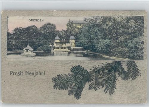 Dresden Neujahr - 1908 AK Städteglückwunsch Künstlerkarte