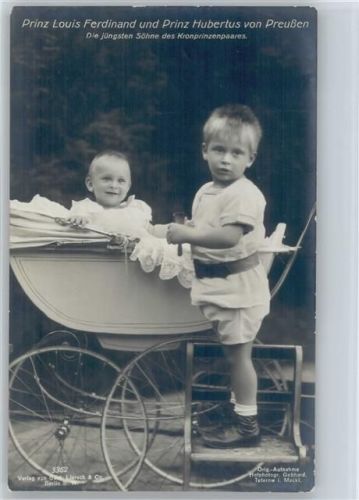 Prinz Louis Ferdinand und Prinz Hubertus im Kinderwagen - schöne AK Nr. 3362 Liersch