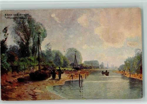 Küste und Strand Flußmündung 1905 AK