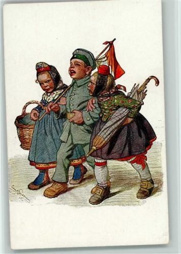 Hessische Trachten Nr. 18 - Kinder in Uniform Beithan, E.