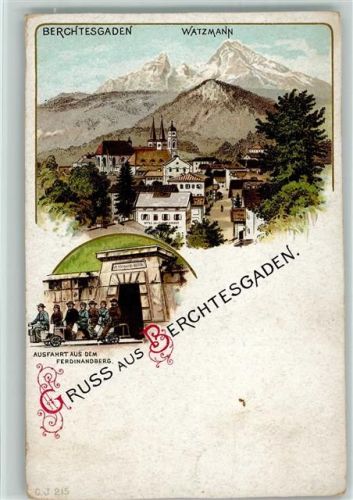 Berchtesgaden Gruss aus 1898 litho - ausfahrt