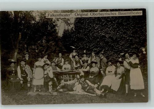 Falkentheater Bauerntheater - Musikgruppe mit Zither - Trachten Foto AK