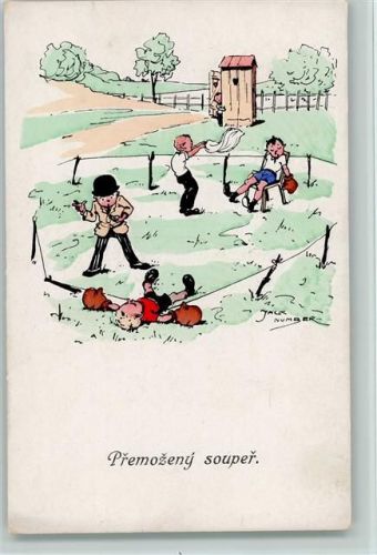 Humor - Im Garten boxen - Premozeny souper Serie 2095-5 AK
