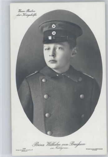 Prinz Wilhelm in Feldgrau - Kriegshilfe AK