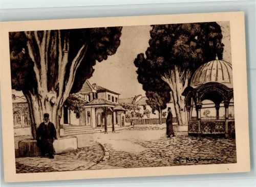 Serie 1 Bild Nr. 8 - Cour de Monastere - Kloster , gute Erhaltung