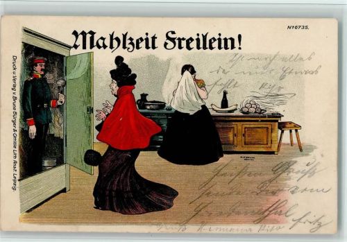 1902 Humor - Mahlzeit Freilein Nr. 6735 - gute Erhaltung