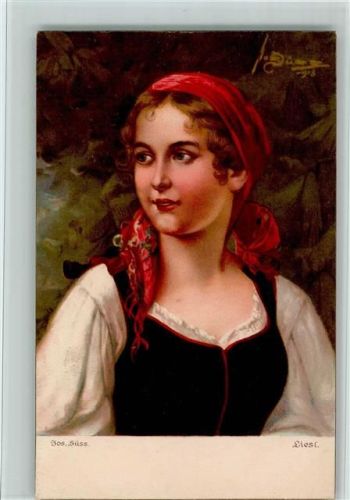 Nr. 1571 - sign Jos. Süss - Trachtenmädel Liesl, gute Erhaltung