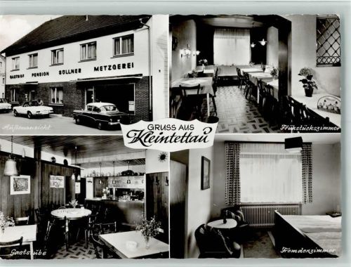 96355 W8648 Kleintettau - Gasthof Pension Metzgerei Söllner Innenaufnahmen Frühstückszimmer Gaststube Fremdenzimmer Doppelzimmer 4-Bildaufnahme