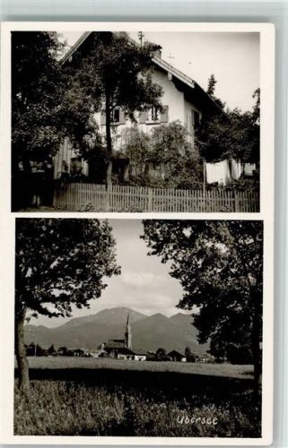 Übersee Wohnhaus Ortsansicht Kirche 2-Bild-Aufnahme