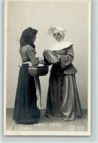 Serie 3031 VI. Serie- Nonne kauft Brot Foto 1900 AK