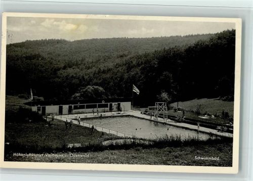 Vielbrunn 1958 Schwimmbad, gute Erhaltung AK