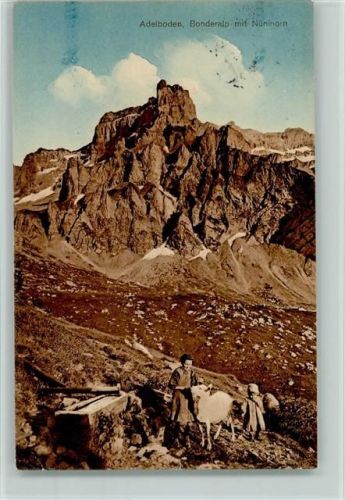 Adelboden BE 1914 Bonderalp mit Nünihorn