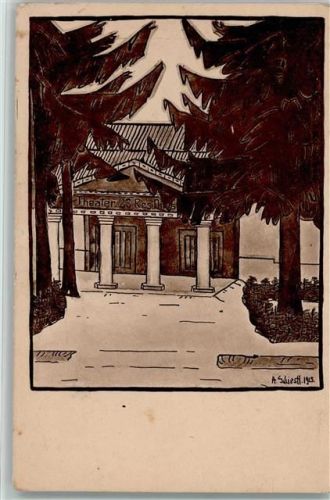 WK I - Theater 28. Res. Division, gute Erhaltung AK Schiestl 1916 Künstlerkarte