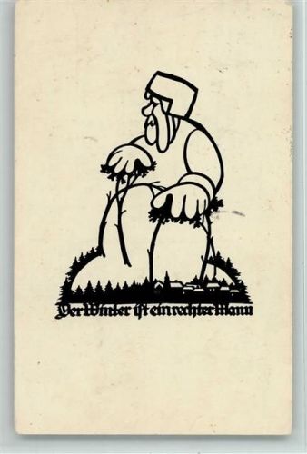 Weihnachtsmann Scherenschnitt 1931 AK
