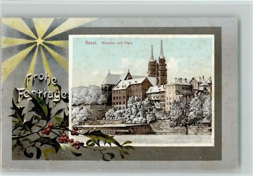 Basel 1911 Frohe Festtage - Winter - Verlag Rathe-Fehlmann Nr. 2872 AK