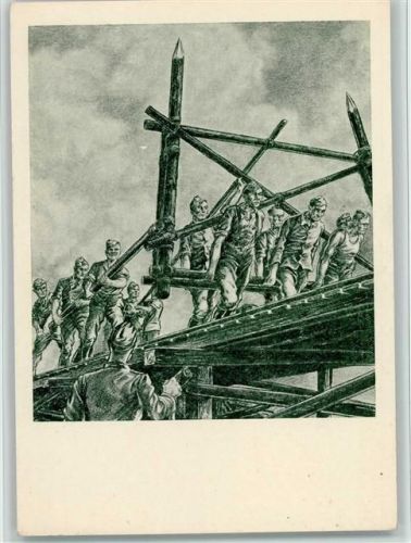 Die heeresbautruppen - Bild 1 - Einbauen eines geschnürten Bockes, sehr gute Erhaltung AK