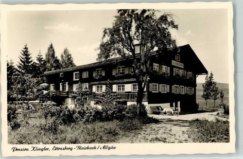 87544 W8976 Blaichach , Allgäu - Pension Klingler Rückseite mit Kleberesten bzw Abschürfungen