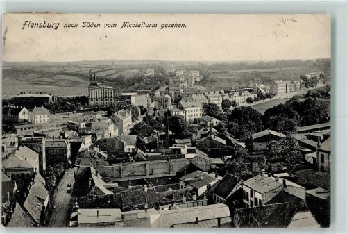 24937 W2390 Flensburg 1909 - Flensburg nach Sden vom Nicolaiturm gesehen