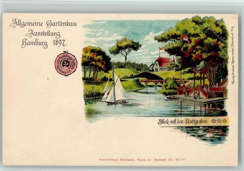 Hamburg 1899 Offizielle Karte Nr. 7, sehr gute Erhaltung AK