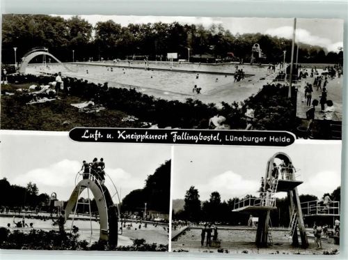 Fallingbostel Badeanstalt im Böhmetal Schwimmbad Rutsche Sprungturm