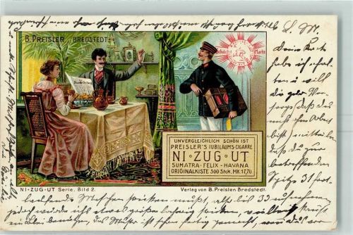 Bredstedt 1904 Werbung NI ZUG UT Serie Bild 2 Firma Preisler