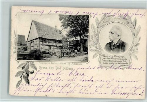 Alhausen 1902 Webers Geburtshaus AK