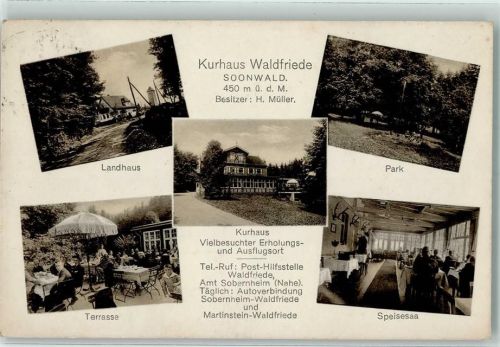 Sobernheim Kurhaus Waldfriede Soonwald Landhaus Park Terrasse Kurhaus Speisesaal