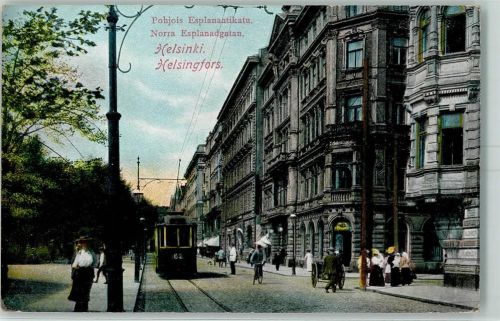 Helsinki Pohjois Esplanaatikatu Norra Esplanadgatan Straßenbahn