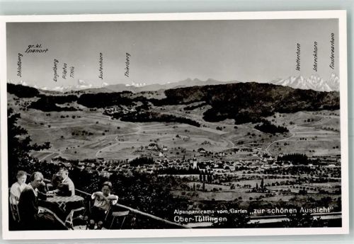 79539 W7850 Tüllingen - Alpenpanorama vom Garten Zur schönen Aussicht Inh. Fritz Richter