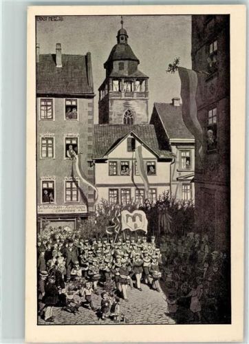 Eschwege Eschweger Johannisfest Maienzug Fahne sign Ernst Metz