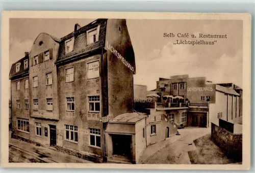Selb Cafe u. Gasthaus Lichtspielhaus Emailleschild